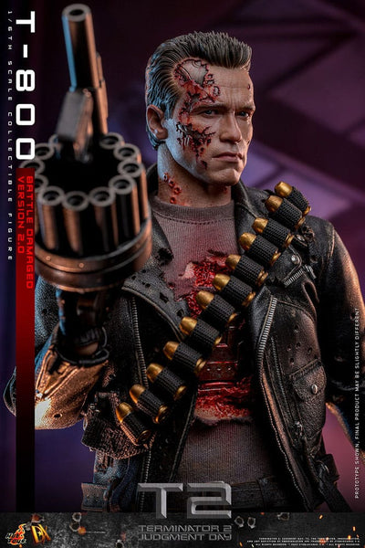 Terminator 2 Movie Masterpiece Action Figure 1/6 T-800 Battle Damaged Version 2.0 32cm - Action Figures - Hot Toys - Hobby Figures UK
