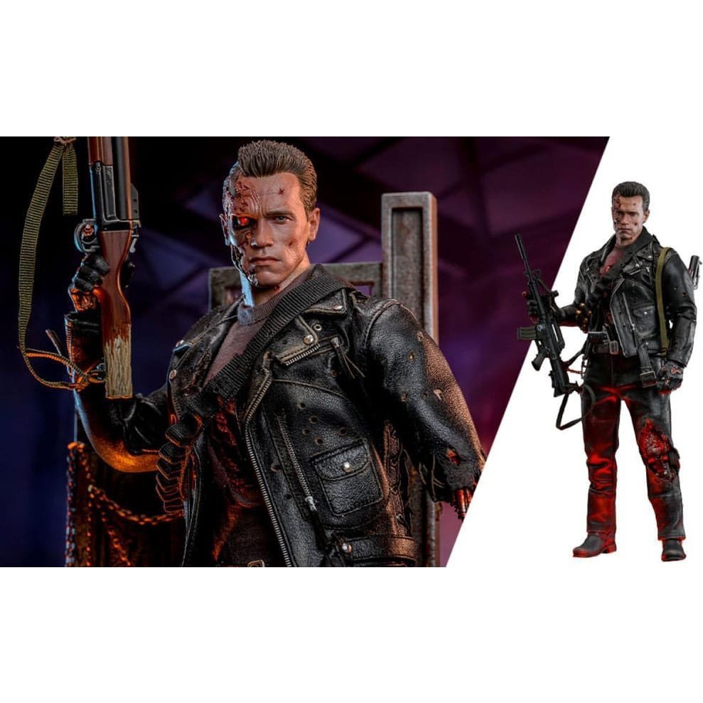 Terminator 2 Movie Masterpiece Action Figure 1/6 T-800 Battle Damaged Version 2.0 32cm - Action Figures - Hot Toys - Hobby Figures UK