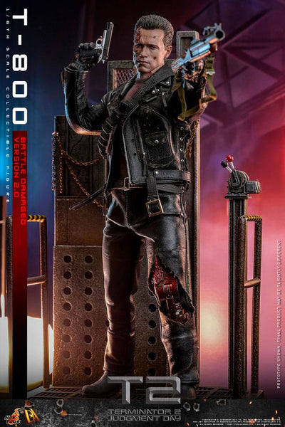 Terminator 2 Movie Masterpiece Action Figure 1/6 T-800 Battle Damaged Version 2.0 32cm - Action Figures - Hot Toys - Hobby Figures UK