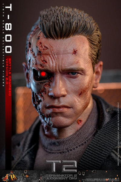 Terminator 2 Movie Masterpiece Action Figure 1/6 T-800 Battle Damaged Version 2.0 32cm - Action Figures - Hot Toys - Hobby Figures UK