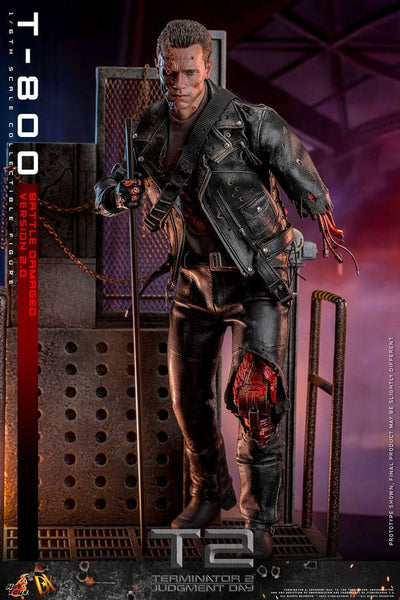 Terminator 2 Movie Masterpiece Action Figure 1/6 T-800 Battle Damaged Version 2.0 32cm - Action Figures - Hot Toys - Hobby Figures UK