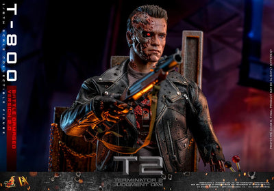 Terminator 2 Movie Masterpiece Action Figure 1/6 T-800 Battle Damaged Version 2.0 32cm - Action Figures - Hot Toys - Hobby Figures UK