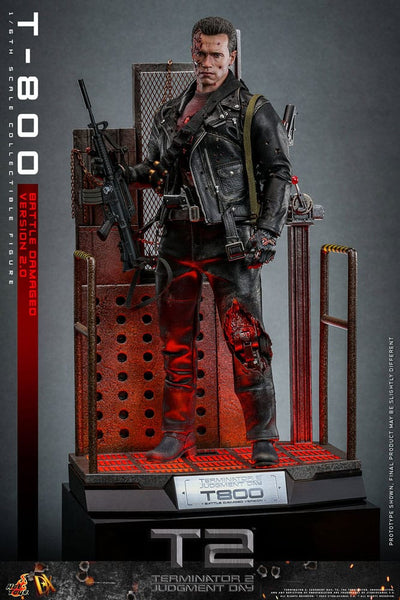 Terminator 2 Movie Masterpiece Action Figure 1/6 T-800 Battle Damaged Version 2.0 32cm - Action Figures - Hot Toys - Hobby Figures UK