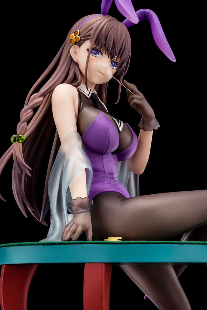 The Demon Sword Master of Excalibur Academy Statue 1/6 Elfine Phillet wearing flower's purple bunny costume with Nip Slip Gimmick System 17cm - Scale Statue - Nippon Columbia - Hobby Figures UK