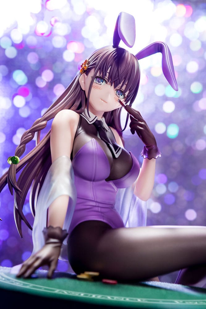 The Demon Sword Master of Excalibur Academy Statue 1/6 Elfine Phillet wearing flower's purple bunny costume with Nip Slip Gimmick System 17cm - Scale Statue - Nippon Columbia - Hobby Figures UK