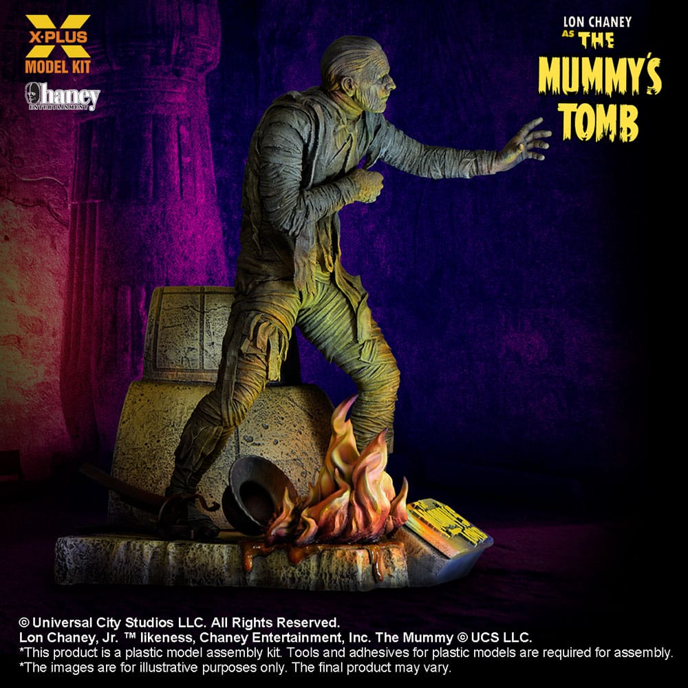 The Mummy´s Tomb Plastic Model Kit 1/8 Lon Chaney Jr. as Mummy 23cm - Model Kit - X-Plus - Hobby Figures UK
