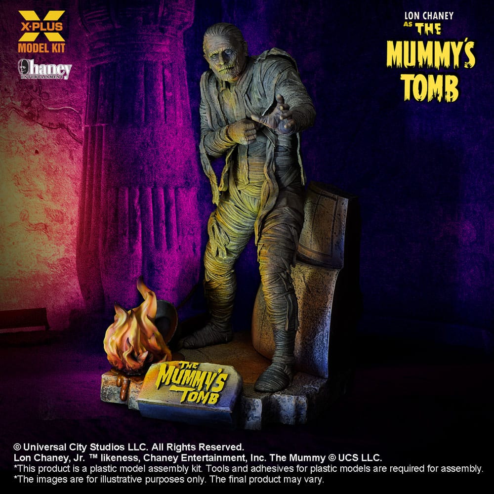 The Mummy´s Tomb Plastic Model Kit 1/8 Lon Chaney Jr. as Mummy 23cm - Model Kit - X-Plus - Hobby Figures UK