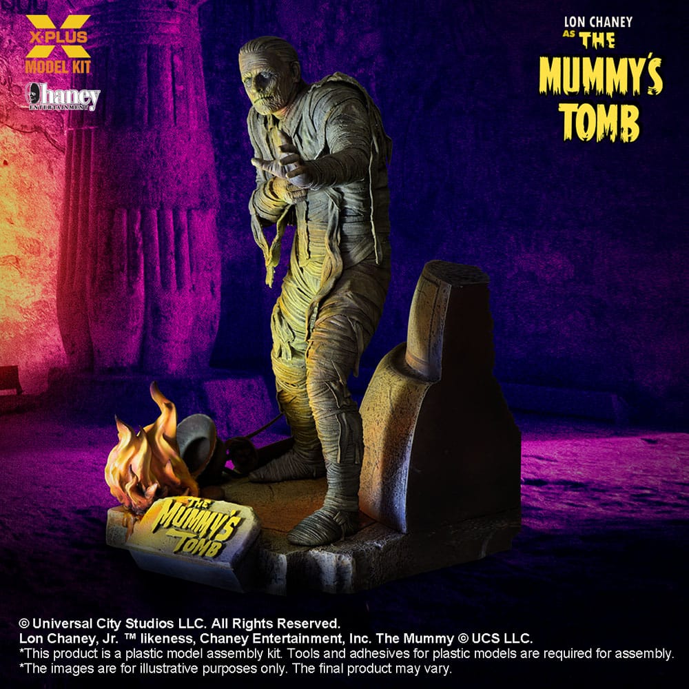 The Mummy´s Tomb Plastic Model Kit 1/8 Lon Chaney Jr. as Mummy 23cm - Model Kit - X-Plus - Hobby Figures UK