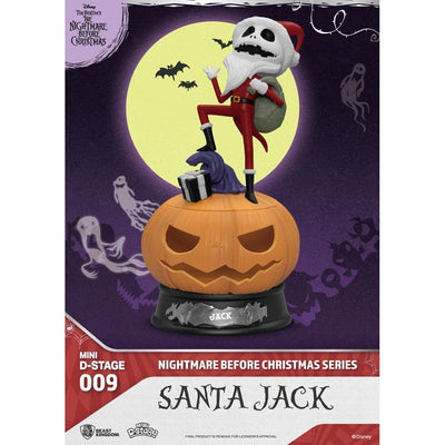 The Nightmare Before Christmas Mini Diorama Stage PVC Figure Santa Jack 10cm - Mini Figures - Beast Kingdom Toys - Hobby Figures UK