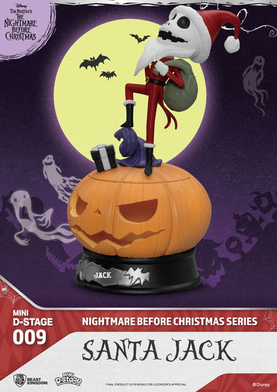 The Nightmare Before Christmas Mini Diorama Stage PVC Figure Santa Jack 10cm - Mini Figures - Beast Kingdom Toys - Hobby Figures UK