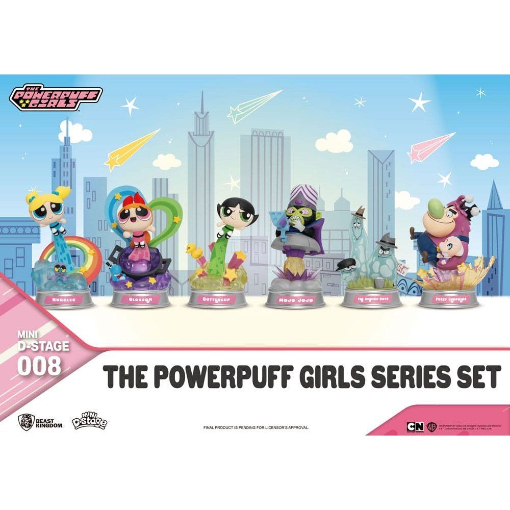 The Powerpuff Girls Mini Diorama Stage Statues The Powerpuff Girls Series Set 12cm - Mini Figures - Beast Kingdom Toys - Hobby Figures UK