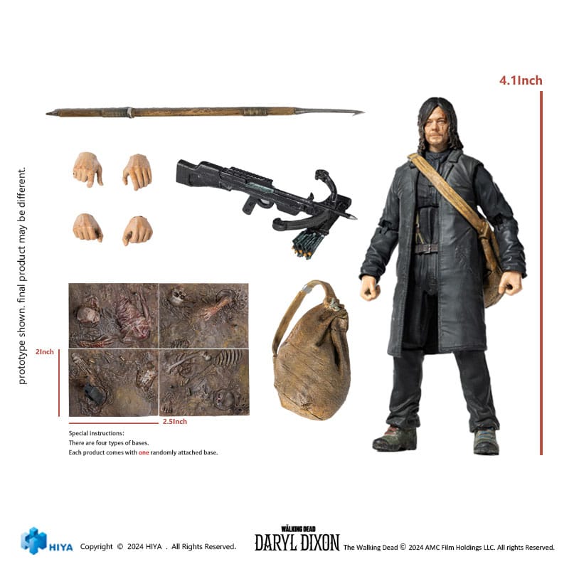 The Walking Dead Exquisite Mini Action Figure 1/18 Daryl 11cm - Action Figures - Hiya Toys - Hobby Figures UK