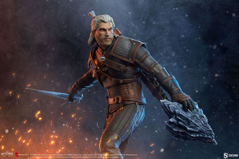 The Witcher 3: Wild Hunt Statue Geralt 42cm - Scale Statue - Sideshow Collectibles - Hobby Figures UK