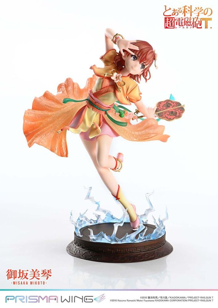 To Aru Kagaku no Railgun Prisma Wing PVC Statue 1/7 Misaka Mikoto 22cm - Scale Statue - Prime 1 Studio - Hobby Figures UK