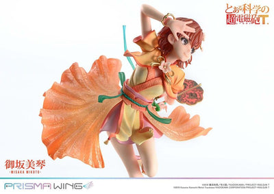 To Aru Kagaku no Railgun Prisma Wing PVC Statue 1/7 Misaka Mikoto 22cm - Scale Statue - Prime 1 Studio - Hobby Figures UK