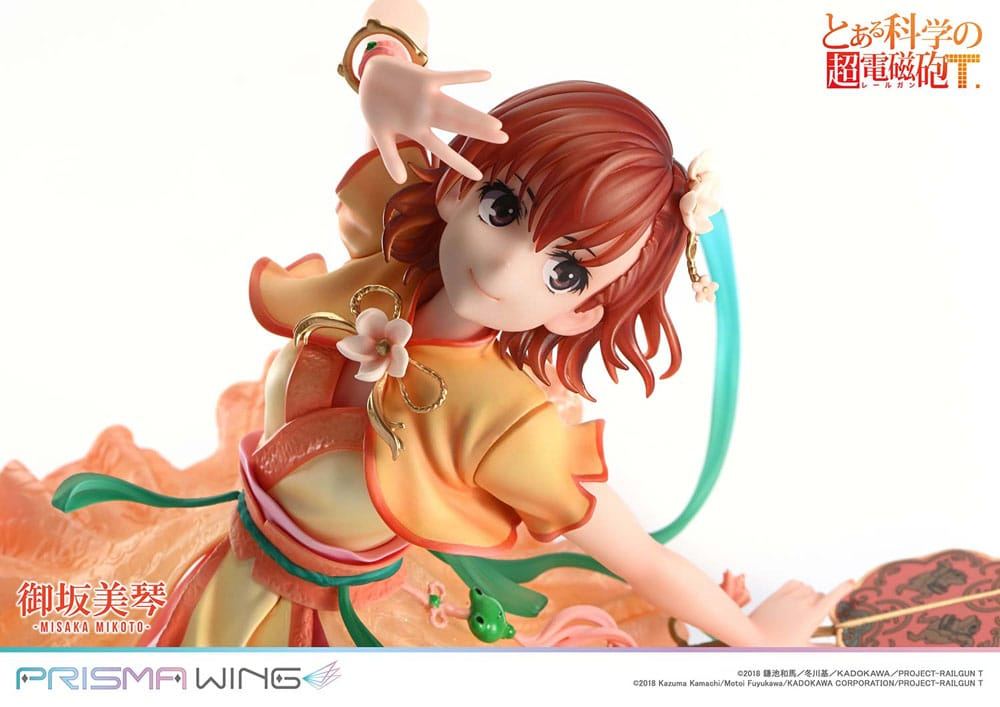 To Aru Kagaku no Railgun Prisma Wing PVC Statue 1/7 Misaka Mikoto 22cm - Scale Statue - Prime 1 Studio - Hobby Figures UK