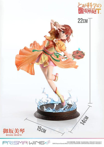 To Aru Kagaku no Railgun Prisma Wing PVC Statue 1/7 Misaka Mikoto 22cm - Scale Statue - Prime 1 Studio - Hobby Figures UK