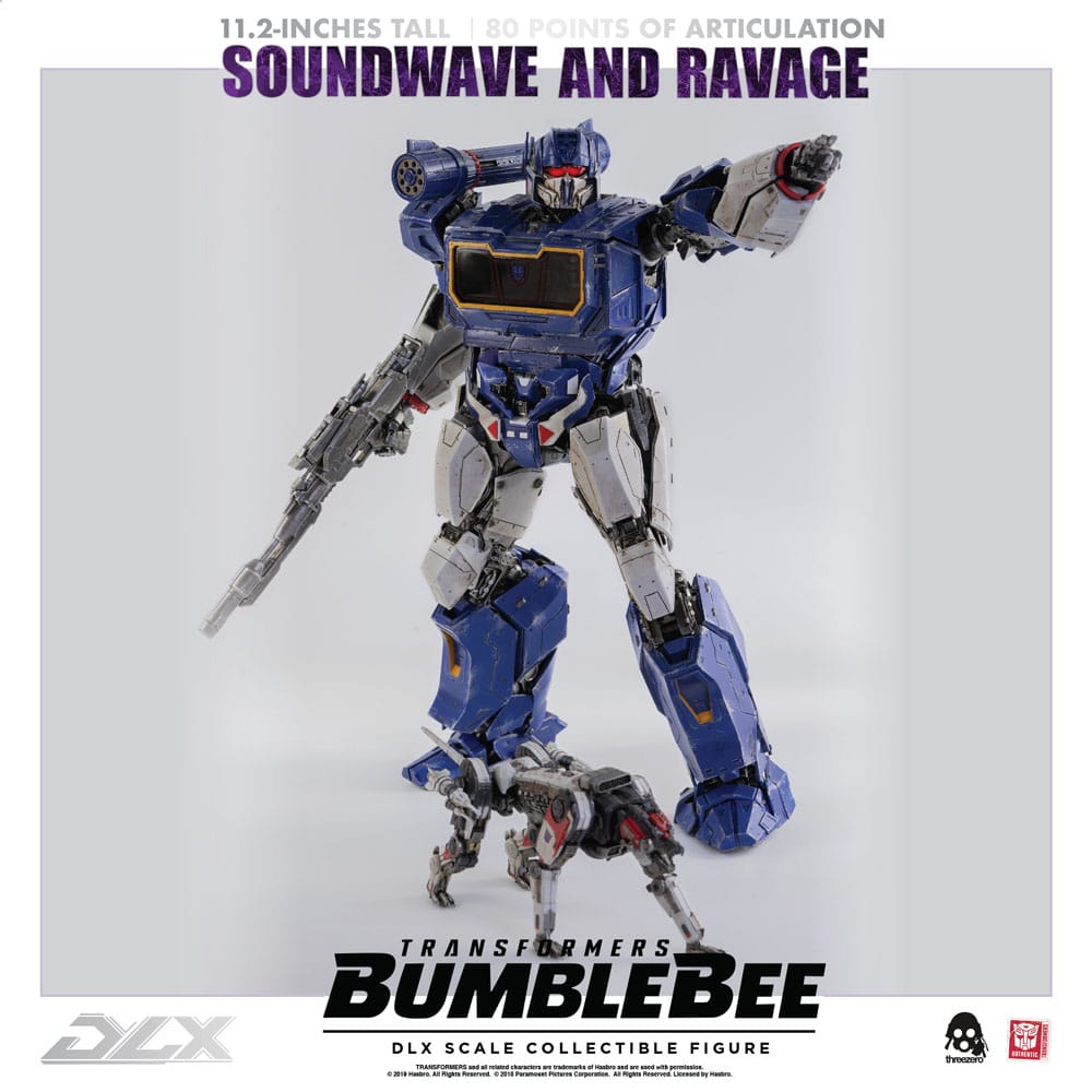 Transformers Bumblebee DLX Action Figure 2-Pack 1/6 Soundwave & Ravage 28cm - Action Figures - ThreeZero - Hobby Figures UK