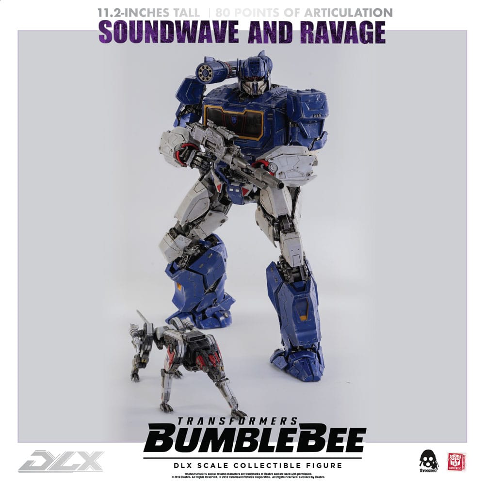 Transformers Bumblebee DLX Action Figure 2-Pack 1/6 Soundwave & Ravage 28cm - Action Figures - ThreeZero - Hobby Figures UK