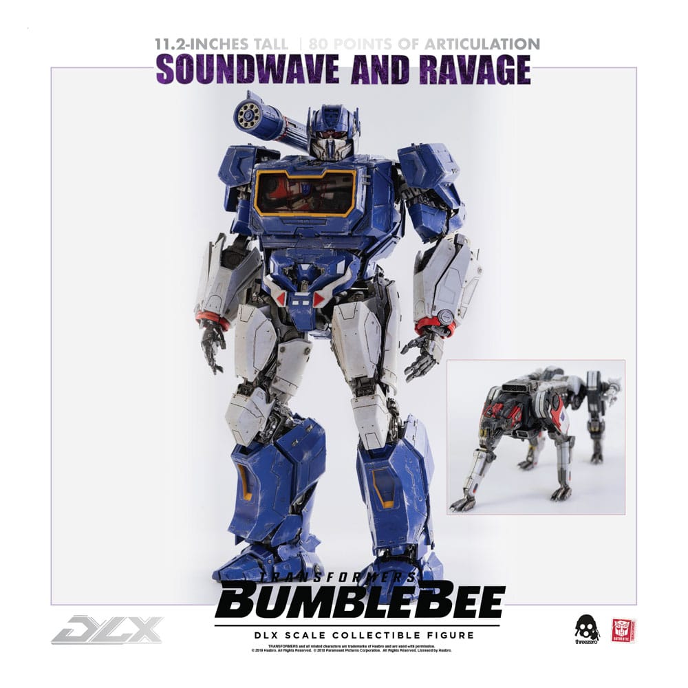 Transformers Bumblebee DLX Action Figure 2-Pack 1/6 Soundwave & Ravage 28cm - Action Figures - ThreeZero - Hobby Figures UK