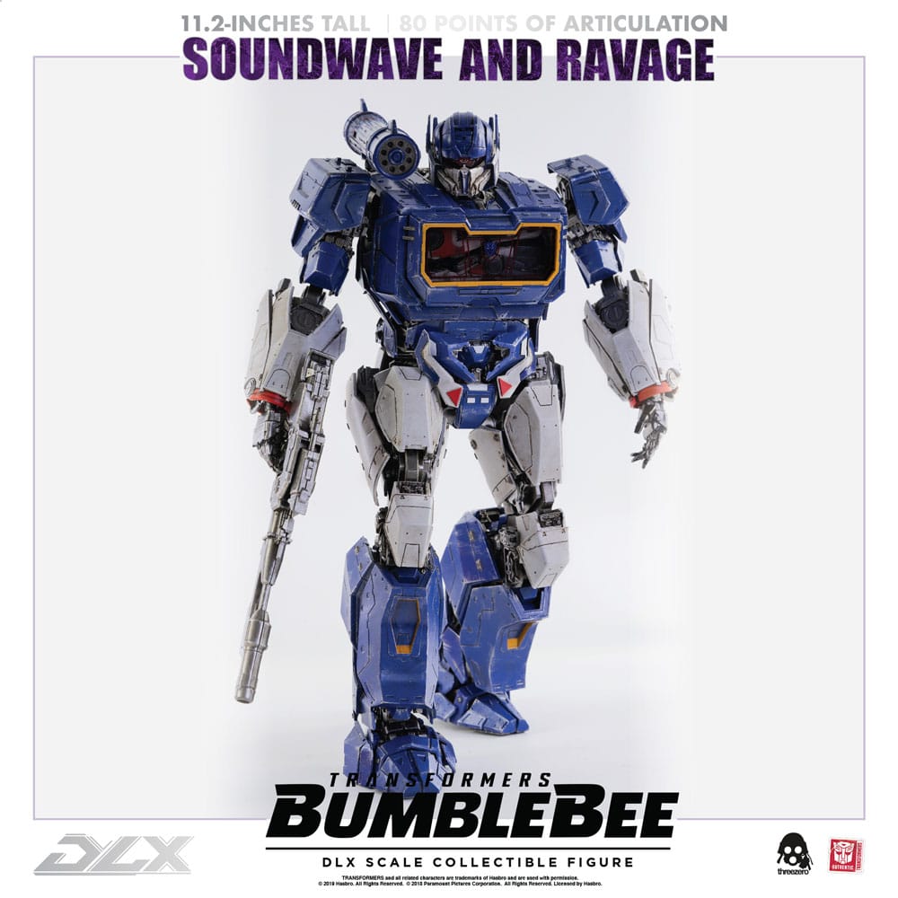 Transformers Bumblebee DLX Action Figure 2-Pack 1/6 Soundwave & Ravage 28cm - Action Figures - ThreeZero - Hobby Figures UK