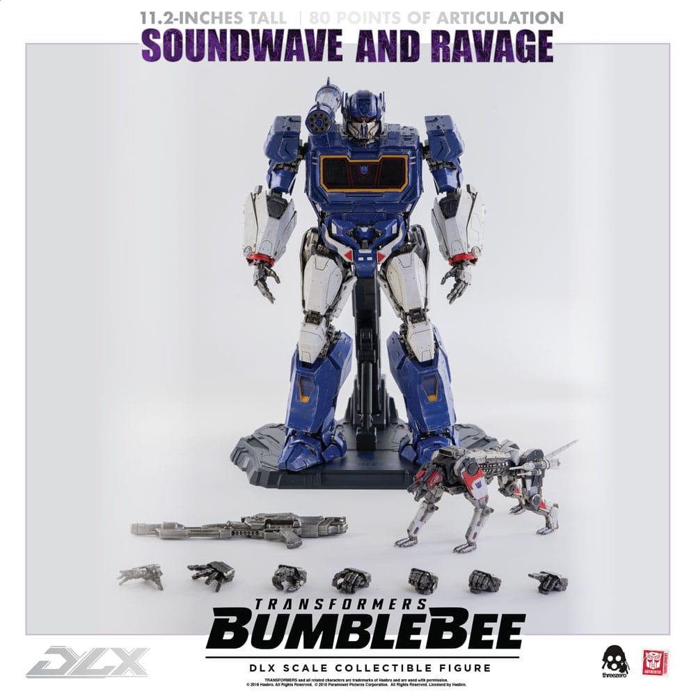 Transformers Bumblebee DLX Action Figure 2-Pack 1/6 Soundwave & Ravage 28cm - Action Figures - ThreeZero - Hobby Figures UK