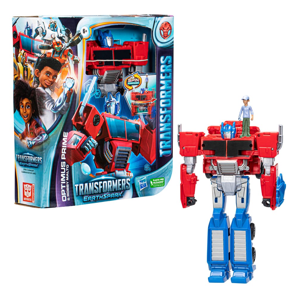 Transformers EarthSpark Spin Changer Action Figure Optimus Prime & Robby Malto 20cm - Action Figures - Hasbro - Hobby Figures UK