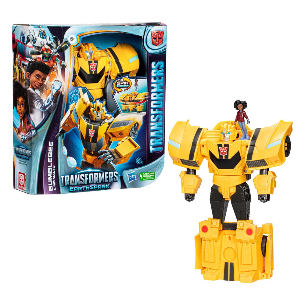 Transformers EarthSpark Spin Changer Action Figure Bumblebee & Mo Malto 20cm - Action Figures - Hasbro - Hobby Figures UK