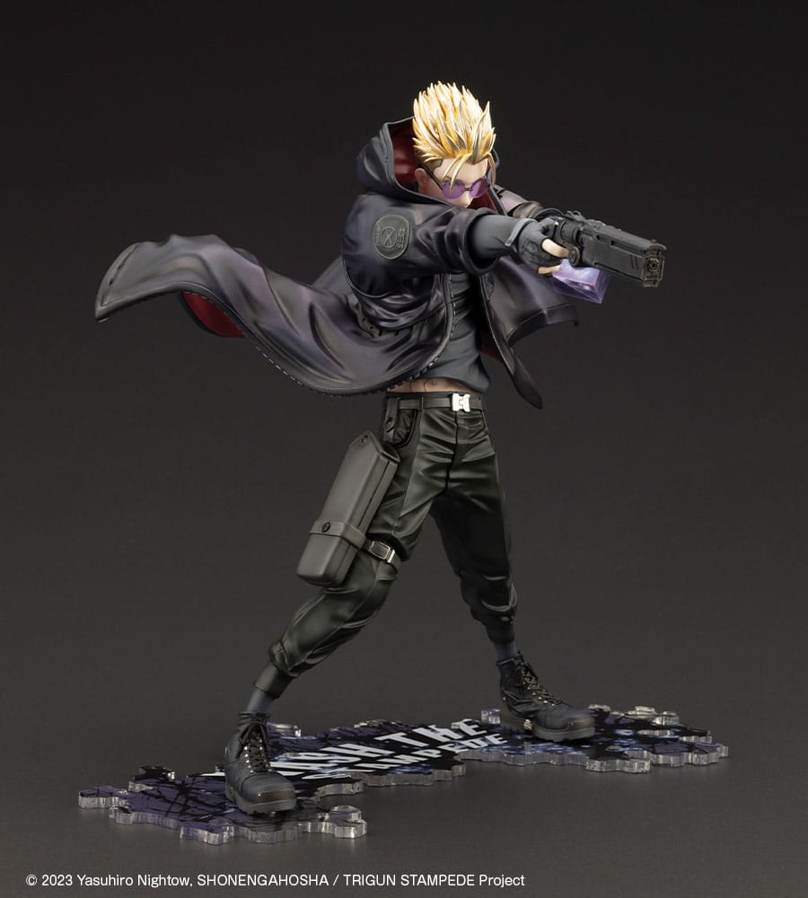 Trigun Stampede ARTFXJ Statue 1/8 Vash the Stampede The Gunman in Black Ver. 22cm - Scale Statue - Kotobukiya - Hobby Figures UK