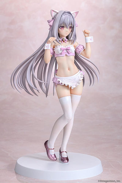 Tsuki ni Yorisou Otome no Sahou PVC Statue 1/6 Luna Sakurakouji Cat Maid Sakura Color Ver. 26cm - Scale Statue - Q-Six - Hobby Figures UK