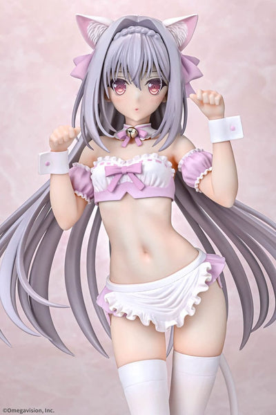 Tsuki ni Yorisou Otome no Sahou PVC Statue 1/6 Luna Sakurakouji Cat Maid Sakura Color Ver. 26cm - Scale Statue - Q-Six - Hobby Figures UK