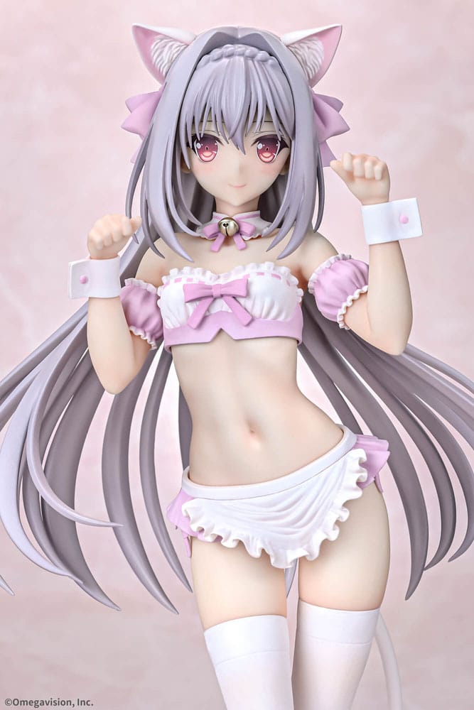 Tsuki ni Yorisou Otome no Sahou PVC Statue 1/6 Luna Sakurakouji Cat Maid Sakura Color Ver. 26cm - Scale Statue - Q-Six - Hobby Figures UK