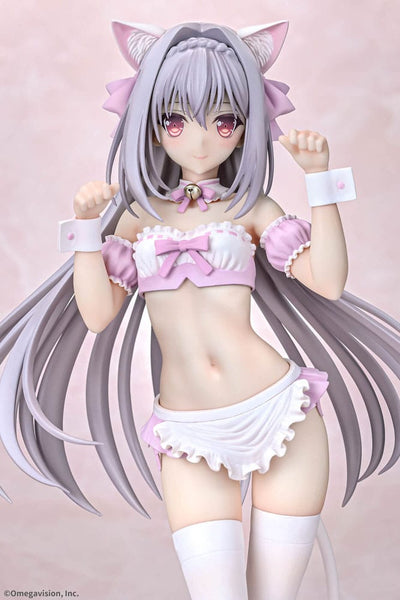 Tsuki ni Yorisou Otome no Sahou PVC Statue 1/6 Luna Sakurakouji Cat Maid Sakura Color Ver. 26cm - Scale Statue - Q-Six - Hobby Figures UK