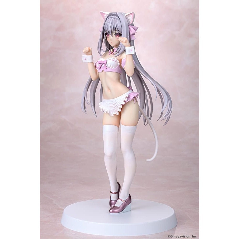 Tsuki ni Yorisou Otome no Sahou PVC Statue 1/6 Luna Sakurakouji Cat Maid Sakura Color Ver. 26cm - Scale Statue - Q-Six - Hobby Figures UK