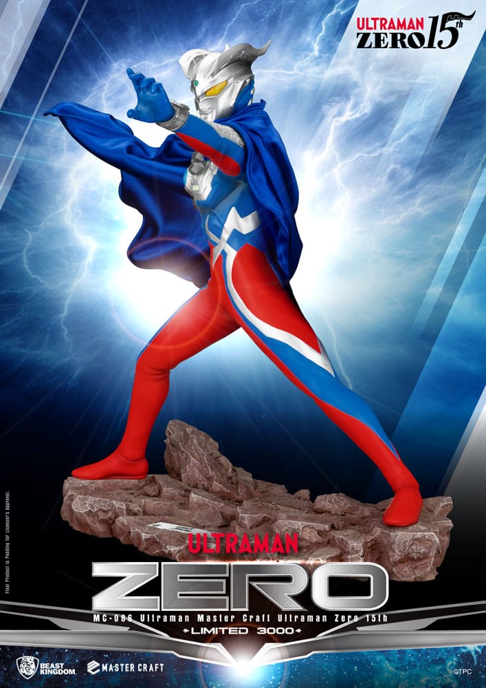 Ultraman Master Craft Statue Ultraman Zero 15th 41cm - Scale Statue - Beast Kingdom Toys - Hobby Figures UK