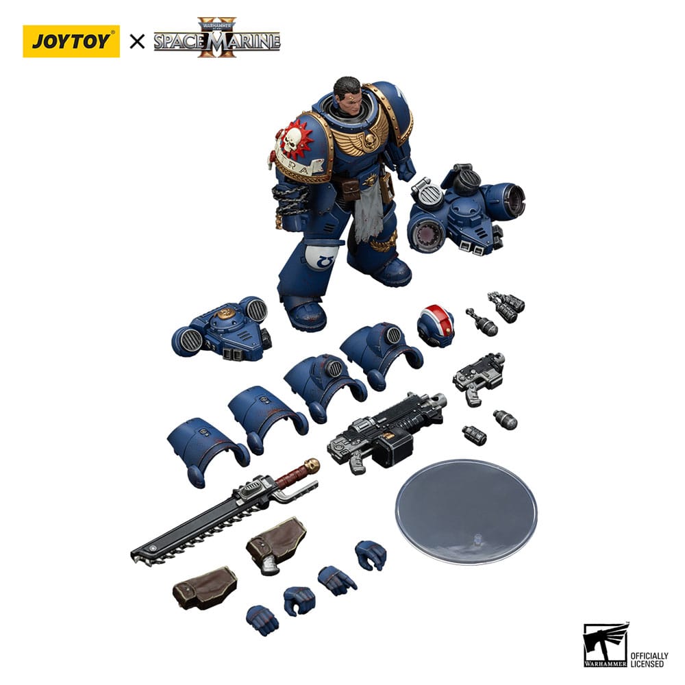 ゲームキャラクター JoyToy Warhammer 40k Lieutenant Titus CE Warhammer 40,000: Space Marine 2 Action Figure Ultramarines
