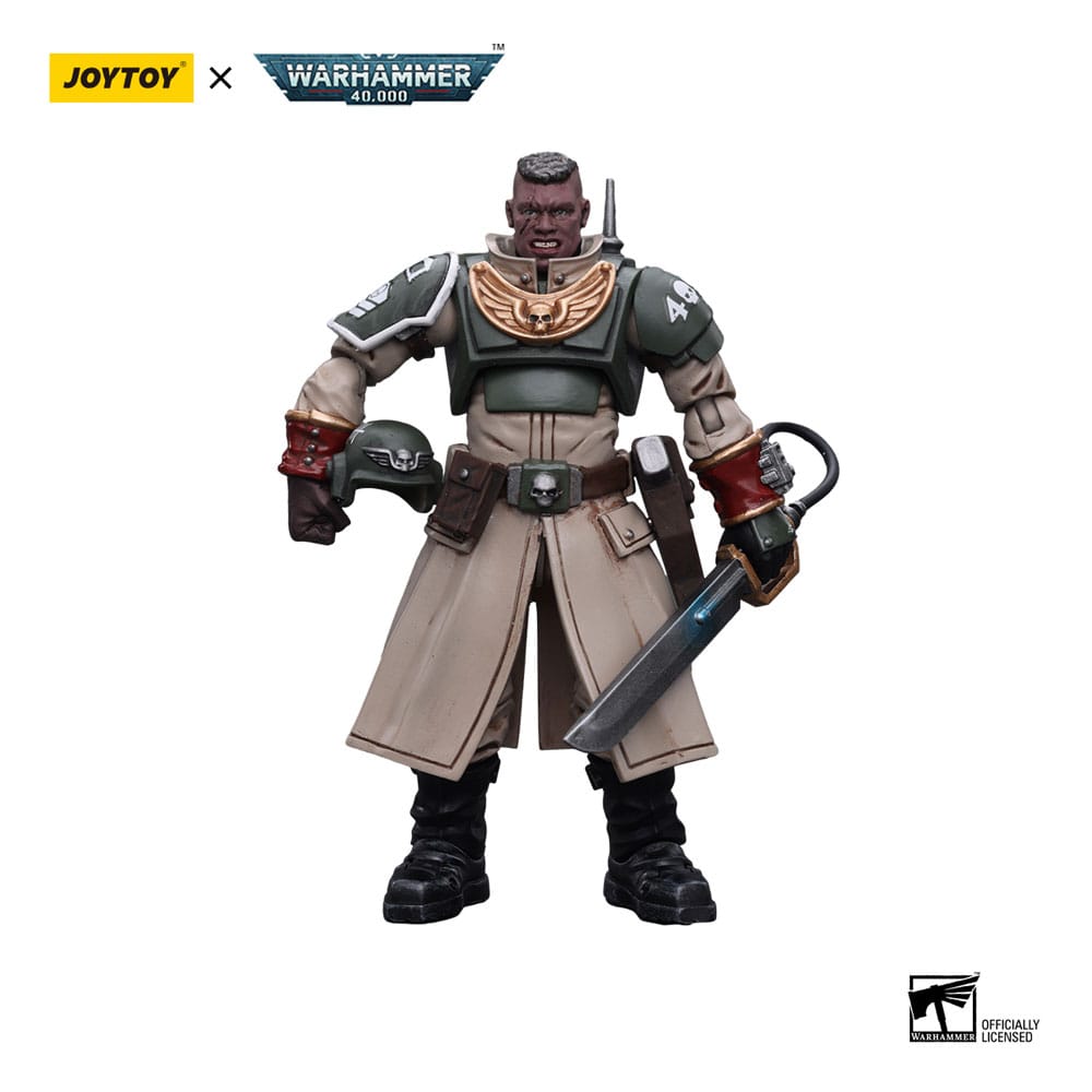 Warhammer 40k Action Figure 1/18 Astra Militarum Cadian Command Squad Commander with Power Sword 12cm - Action Figures - Joy Toy (CN) - Hobby Figures UK