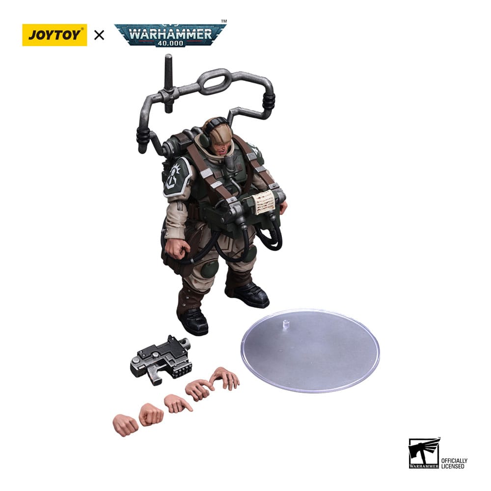 Warhammer 40k Action Figure 1/18 Astra Militarum Cadian Command Squad Veteran with Master Vox 12cm - Action Figures - Joy Toy (CN) - Hobby Figures UK