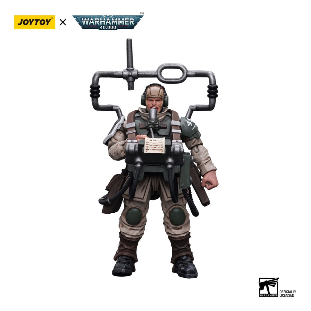 Warhammer 40k Action Figure 1/18 Astra Militarum Cadian Command Squad Veteran with Master Vox 12cm - Action Figures - Joy Toy (CN) - Hobby Figures UK