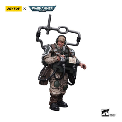 Warhammer 40k Action Figure 1/18 Astra Militarum Cadian Command Squad Veteran with Master Vox 12cm - Action Figures - Joy Toy (CN) - Hobby Figures UK