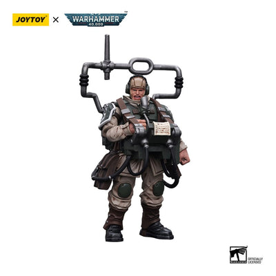 Warhammer 40k Action Figure 1/18 Astra Militarum Cadian Command Squad Veteran with Master Vox 12cm - Action Figures - Joy Toy (CN) - Hobby Figures UK