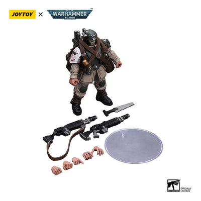 Warhammer 40k Action Figure 1/18 Astra Militarum Cadian Command Squad Veteran with Medi-pack 12cm - Action Figures - Joy Toy (CN) - Hobby Figures UK