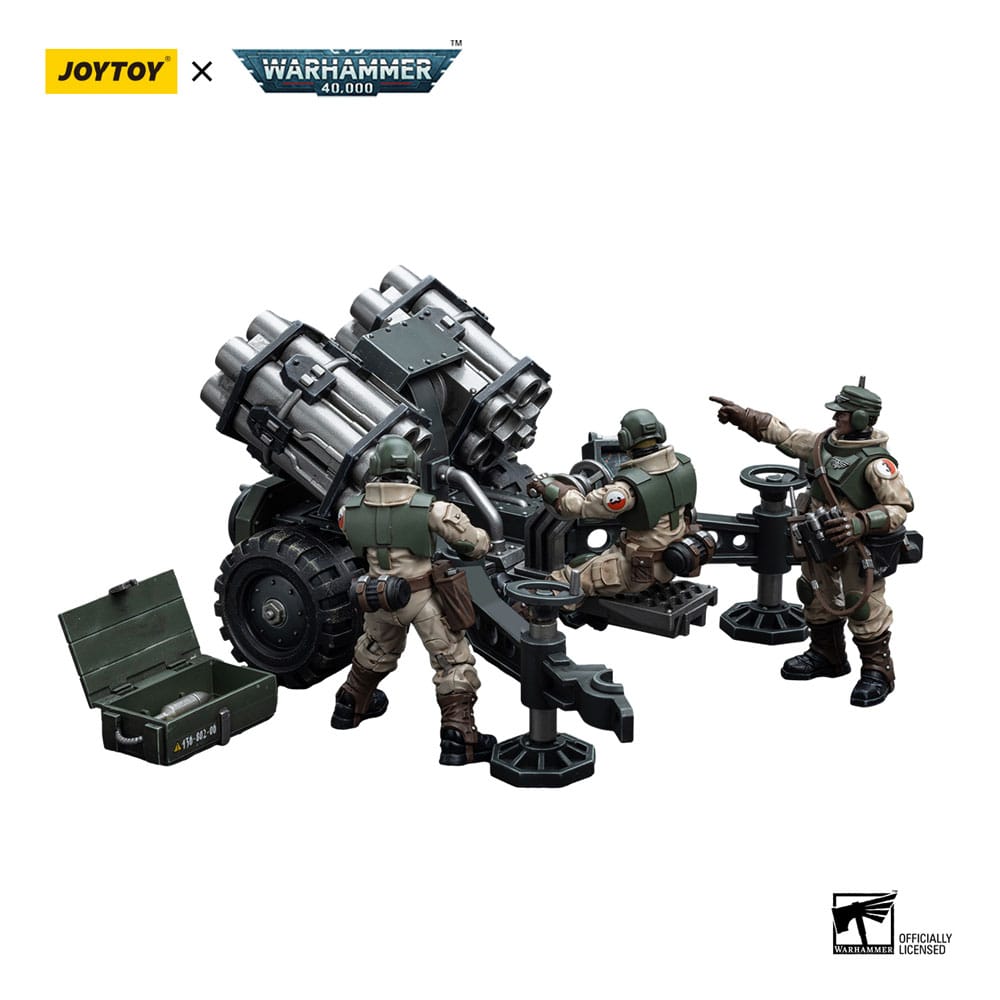 Warhammer 40k Action Figure 1/18 Astra Militarum Ordnance Team with Malleus Rocket Launcher 12cm - Action Figures - Joy Toy (CN) - Hobby Figures UK