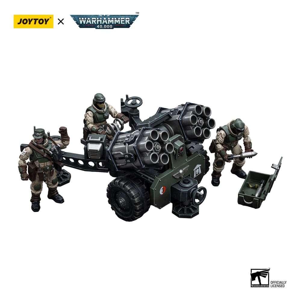 Warhammer 40k Action Figure 1/18 Astra Militarum Ordnance Team with Malleus Rocket Launcher 12cm - Action Figures - Joy Toy (CN) - Hobby Figures UK