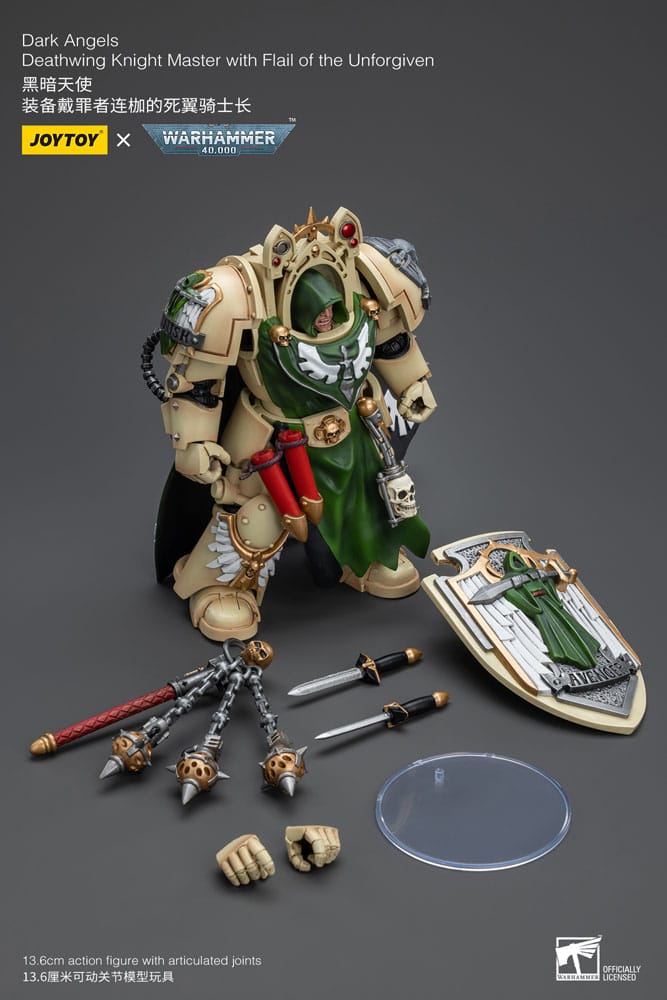 Warhammer 40k Action Figure 1/18 Dark Angels Deathwing Knight Master with Flail of the Unforgiven 12cm - Action Figures - Joy Toy (CN) - Hobby Figures UK