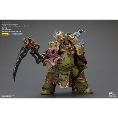 Warhammer 40k Action Figure 1/18 Death Guard Deathshroud Terminator 2 with Manreaper and Plaguespurter Gauntlet 14cm - Action Figures - Joy Toy (CN) - Hobby Figures UK