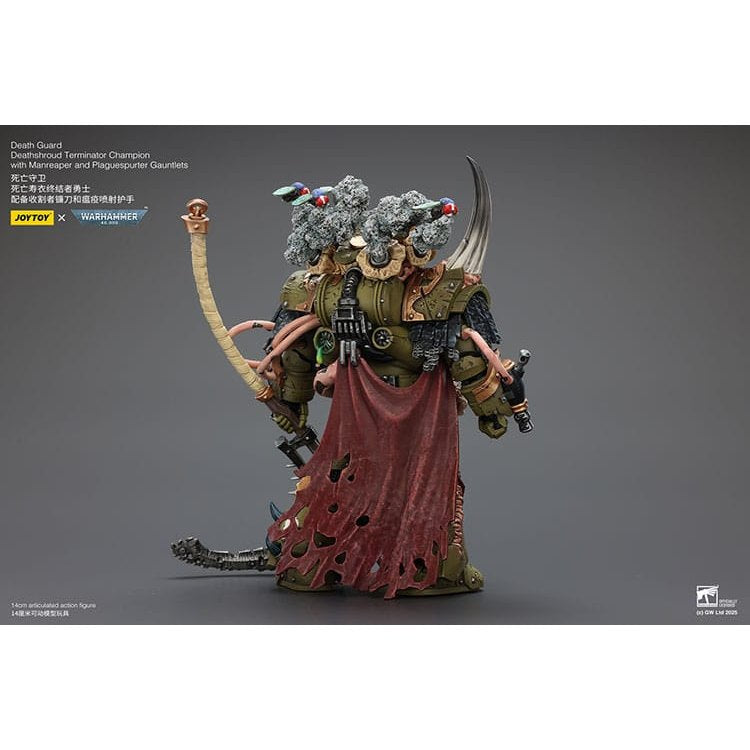 Warhammer 40k Action Figure 1/18 Death Guard Deathshroud Terminator Championwith Manreaper and Plaguespurter Gauntlets 14cm - Action Figures - Joy Toy (CN) - Hobby Figures UK