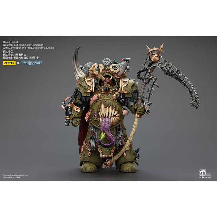 Warhammer 40k Action Figure 1/18 Death Guard Deathshroud Terminator Championwith Manreaper and Plaguespurter Gauntlets 14cm - Action Figures - Joy Toy (CN) - Hobby Figures UK