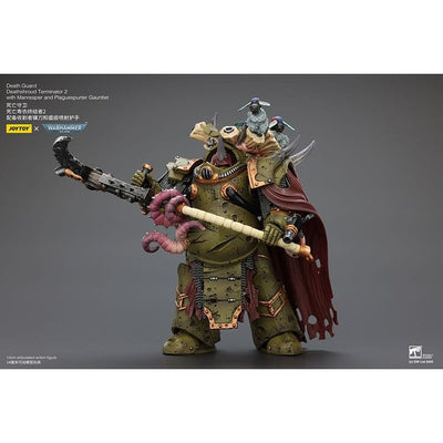 Warhammer 40k Action Figure 1/18 Death Guard Deathshroud Terminator 2 with Manreaper and Plaguespurter Gauntlet 14cm - Action Figures - Joy Toy (CN) - Hobby Figures UK