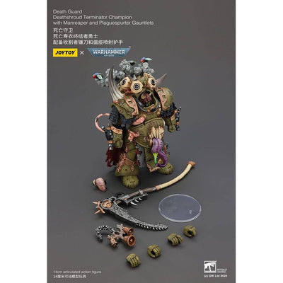 Warhammer 40k Action Figure 1/18 Death Guard Deathshroud Terminator Championwith Manreaper and Plaguespurter Gauntlets 14cm - Action Figures - Joy Toy (CN) - Hobby Figures UK